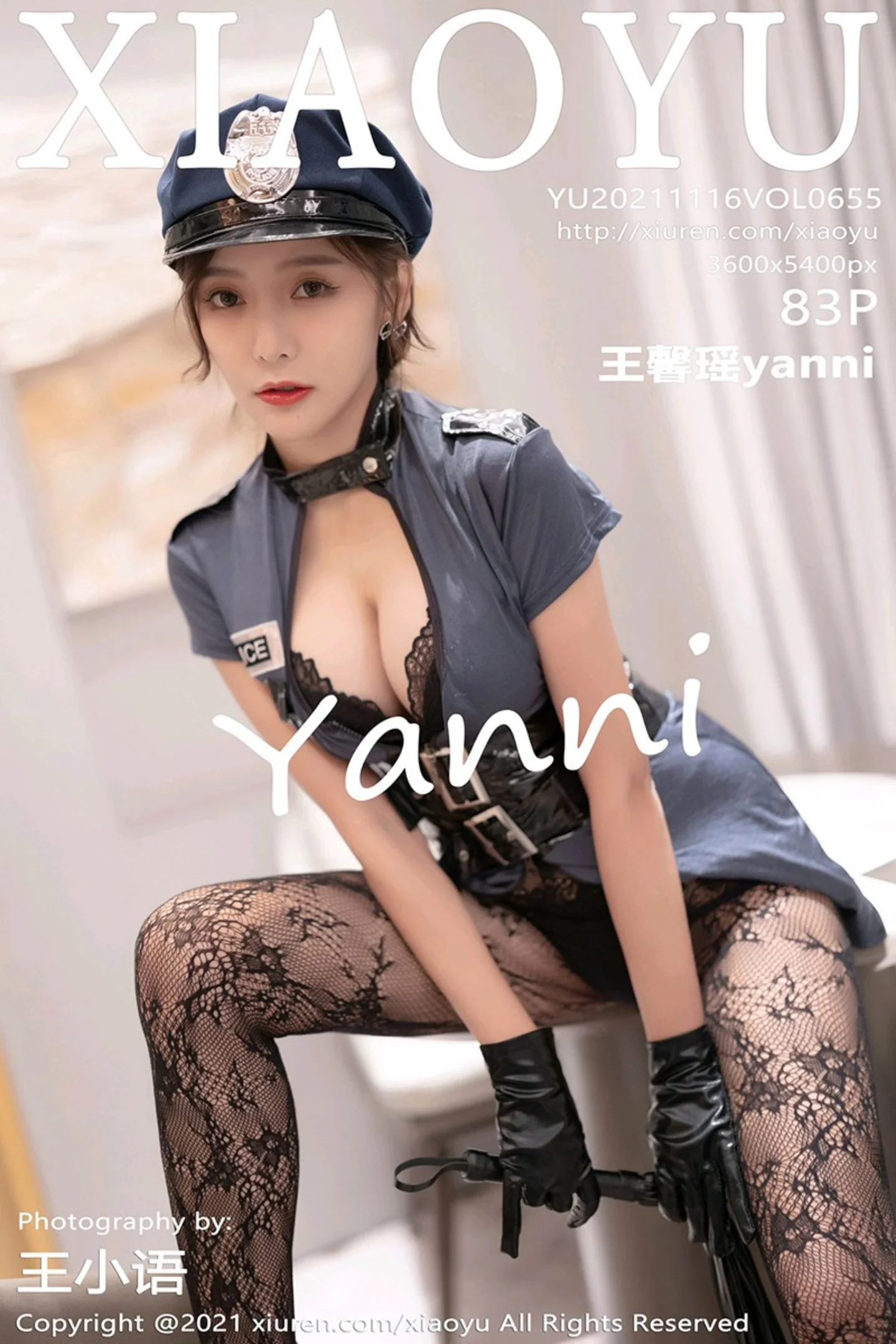 [XiaoYu画语界]Vol.655_女神王馨瑶yanni私房女警制服半脱露性感内衣黑丝网袜诱惑写真83P-秀人网 - XiuRen.Xyz